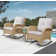 Gaetanino Wicker Rattan Outdoor Rocking Chair Set with Side Table (2 chairs and 1 side table)