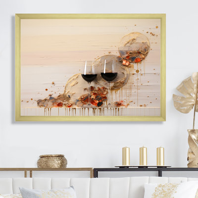 " Minimalism Wine Champagne I " Print