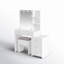 Ensemble de meuble-lavabo d'appoint avec tabouret, 5 tiroirs Calletano-833827348