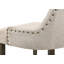 Ensemble de 2 chaises d'appoint en tissu beige et finition chêne vieilli Farren