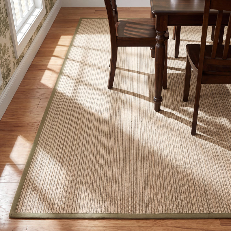 Saulo Auckland Jute/Sisal Natural Area Rug, Rectangle 8' x 10'