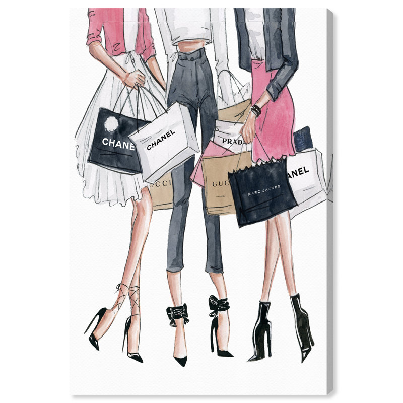 Impression sur toile tendue Fashion and Glam, H 24 po x l 16 po x P 0,8 po