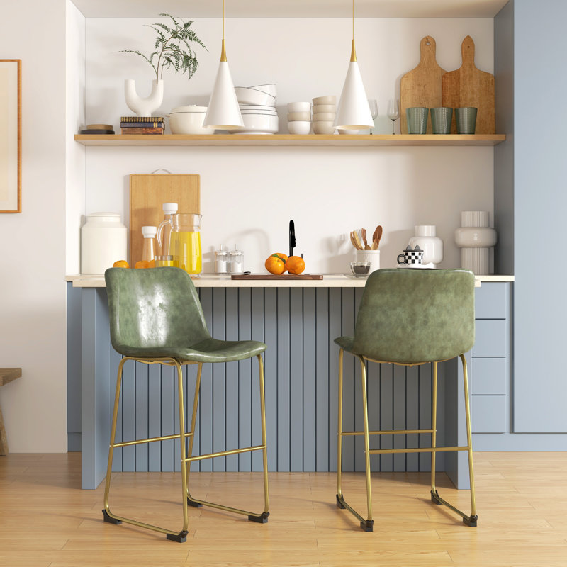 Tabouret de bar 28,7 po Audran, Vert