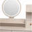 Stylish Vanity Table + Cushioned Stool,Touch Control LED Mirror,Large Capacity Storage Cabinet, 5 Drawers,Fashionable Makeup Furniture