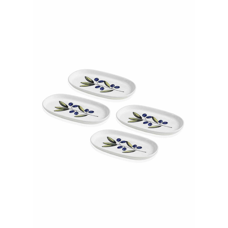 Ensemble de 4 assiettes élégantes (8 pièces), 8,3 po x 8,3 po, 100% céramique | Va au lave-vaisselle, parfait pour les réceptions et l'utilisation quotidienne | Vaisselle durable et élégante pour la maison et les occasions spéciales