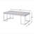 Rectangular Coffee Table With Metal Sled Base