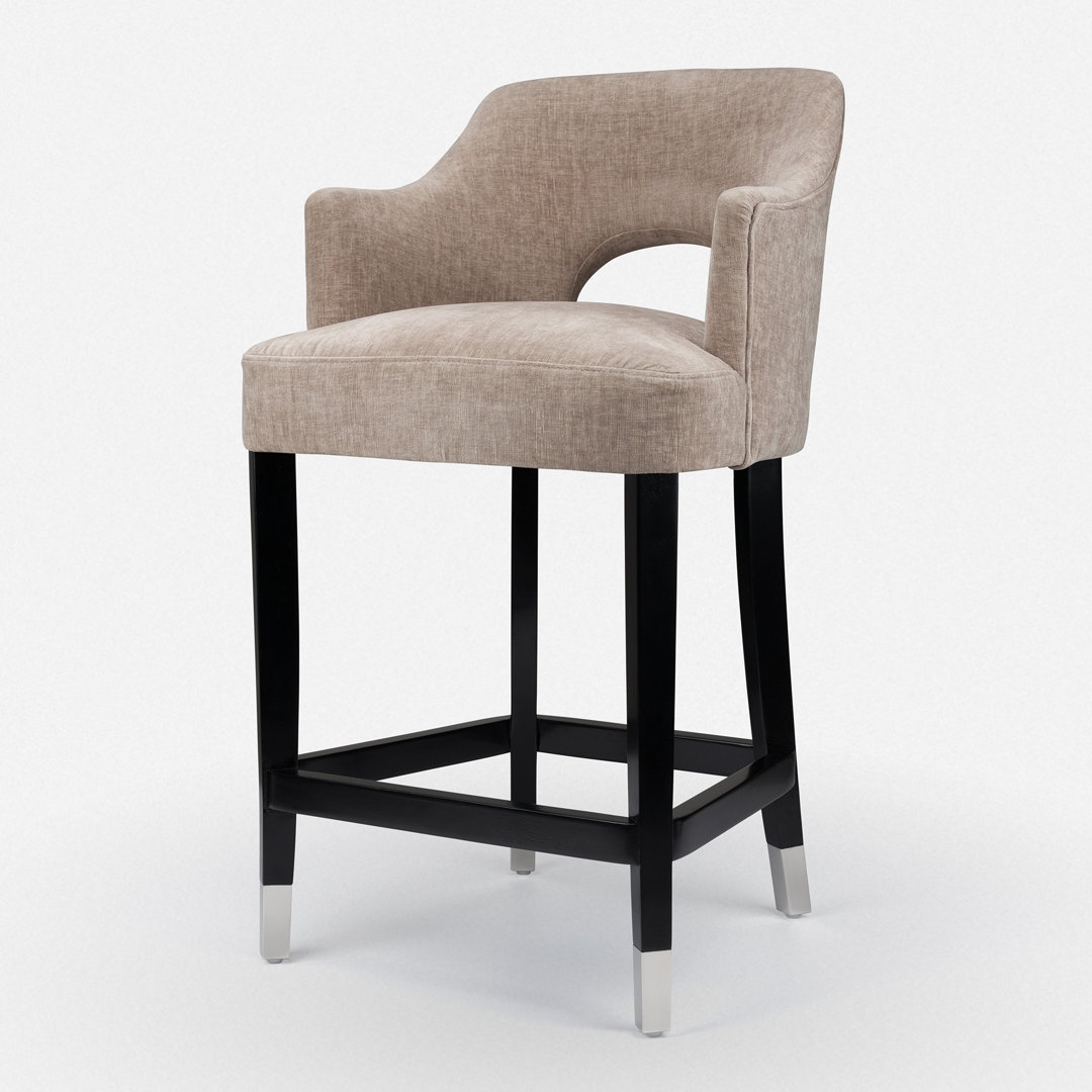 Upholstered Wooden Frame Bar Stool
