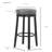 Modern Gray 30" Bar Height Swivel Stool with Plush Upholstered Seat-1696957846-1696957847