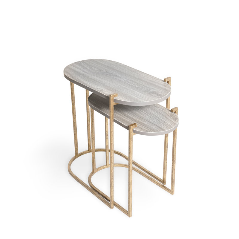 Ensemble de tables gigognes ovales Aurelia