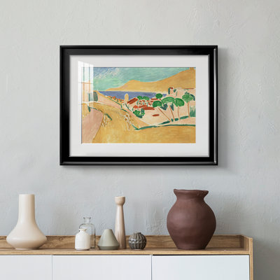 Vue de Collioure-Henri Matisse, reproduction encadrée avec passe-partout et verre 1905