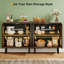 Armoire rustique, ensemble de 2 armoires de rangement, buffet classique