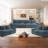 Modern Modular Chenille Sectional Sofa Set 5/6/7/8 Seater with Seat Storage and USB Charging Port、Side Pocket for Living Room and Apartment-598773648-539683091