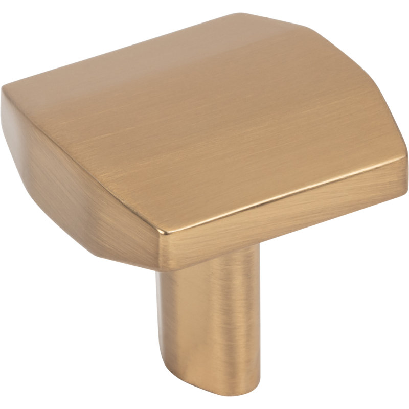 William 1-1/4" Length Square Knob, Satin Bronze