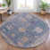 Machine Washable Indoor/Outdoor Xhevrie Blue Rug