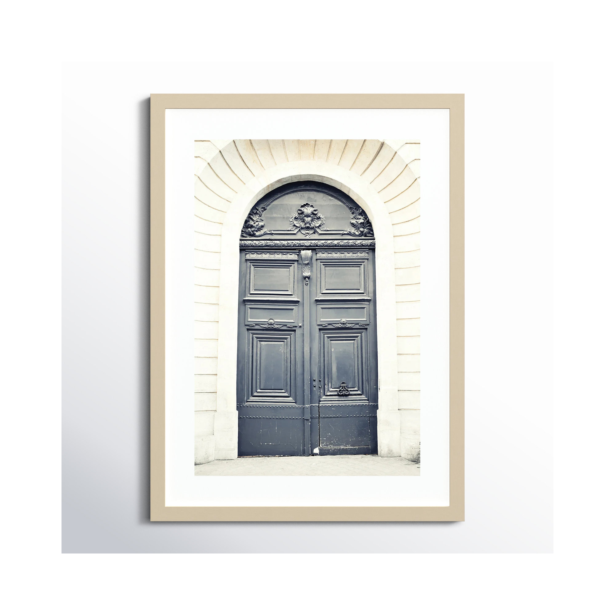 Black Paris Door by Caroline Mint, Brown, 26" H x 19" W