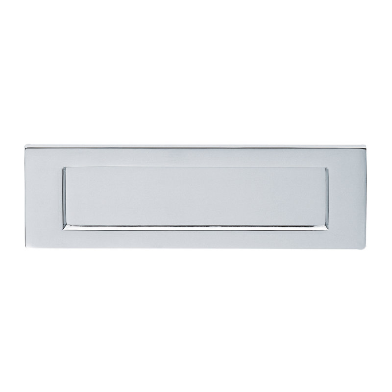 Muscogee Victorian Letter Plate, 10.4cm H x 10.4cm W x 30.6cm D, Polished Chrome