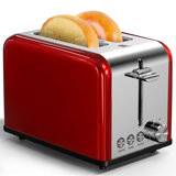 Toaster 2 Slice, Retro Small Toaster With Bagel