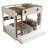 Queen Over Queen Solid Wood Bunk Bed with Trundle, Storage Shelves and Hooks-1509734339-1509734396
