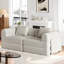 Canapé-lit convertible avec poches et coussins de rangement latéraux, idéal pour les salons, les chambres à coucher et les bureaux, confortable et pliable-1249266090