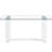 Chic Rectangular Tempered Glass Dining Table With White Support, Accommodates 6-8 Guests Elegant Solid Base, Seats People