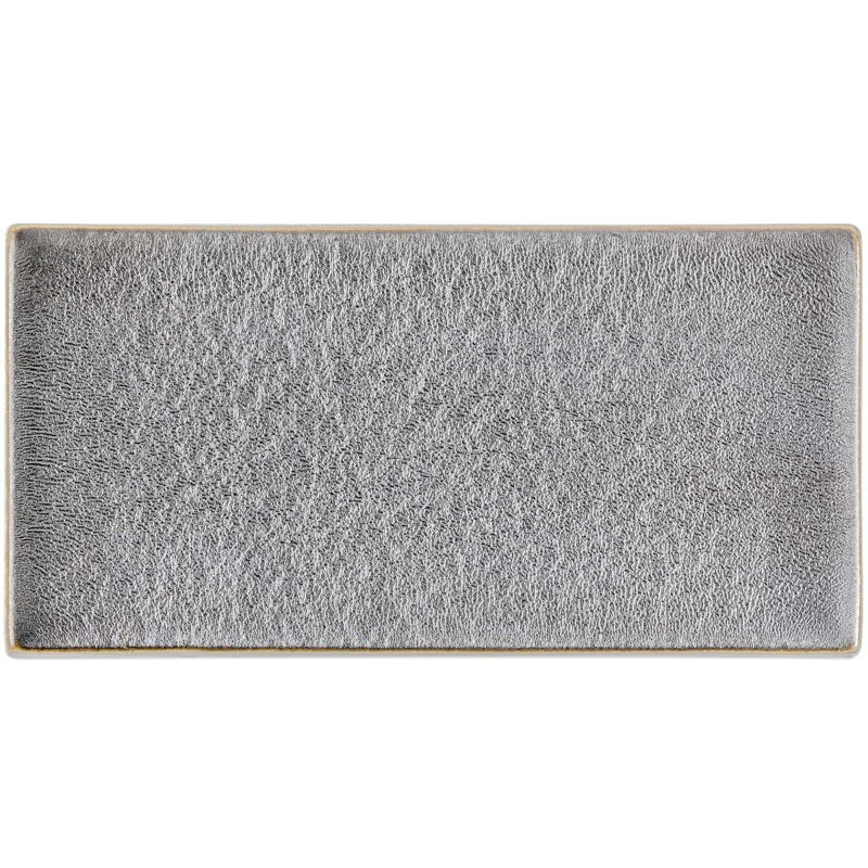Nabi Subway 3x6 Crackled Glossy Glass Tile, Metallic Gunmetal