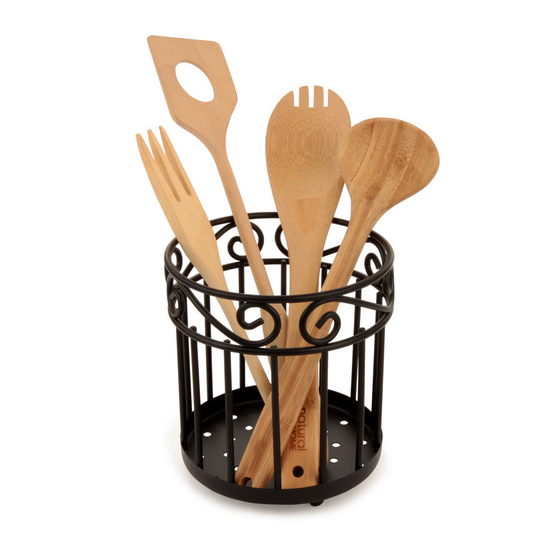 Grand pot à ustensiles Scroll Pantryware, L 8,75 po x l 7,75 po x H 8,25 po