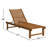 Arnoult 74" Long Reclining Teak Single Chaise