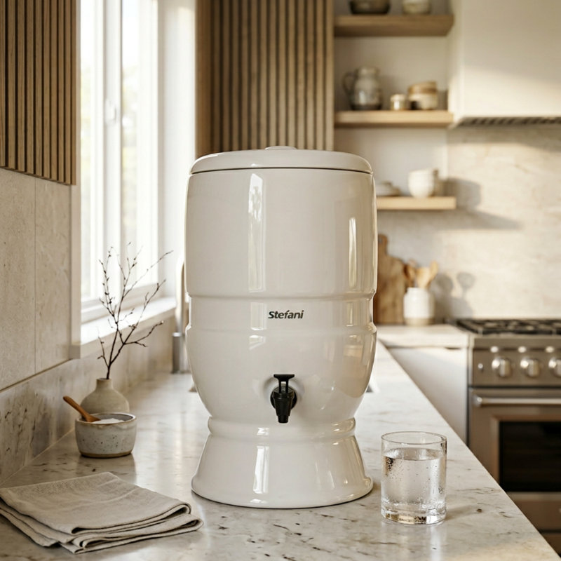 Purificateur d'eau en porcelaine de 2,64 gallons (10 L) Stefani