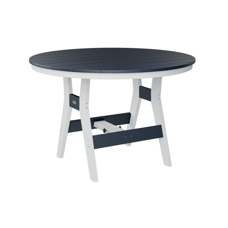 Table de bar ronde de 38 po Berlin Gardens Harbor, Marine, H 30,37 po x l 48 po x P 48 po