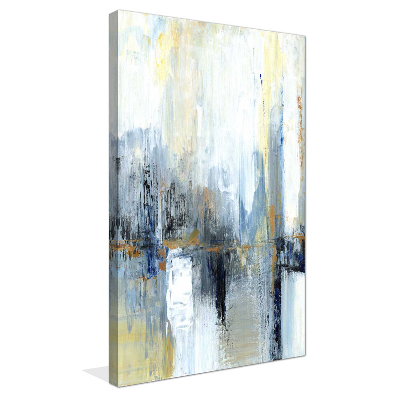 «Sweeping City I» par Tava Studios - Peinture, L 18 po x H 30 po, Toile tendue