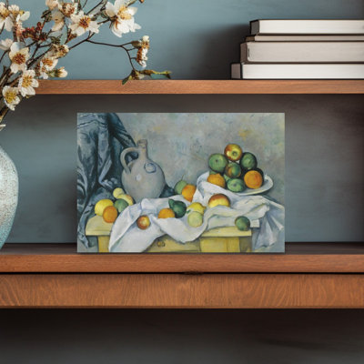 Rideau, cruche et bol de fruits, C.
