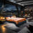Upholstered Platform Bed Frame With Led Lighting, Bluetooth Connection To Play Music Control