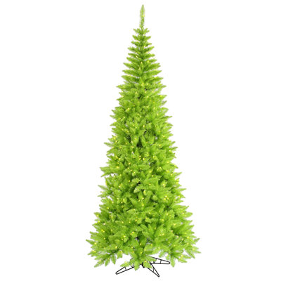 Lime Lighted Artificial Fir Christmas Tree