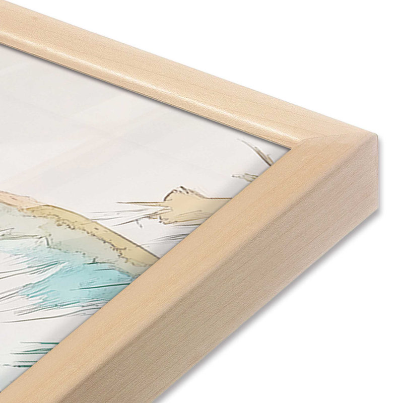 «Tropical Board», reproduction encadrée, H 17 po x l 13 po, Érable brut