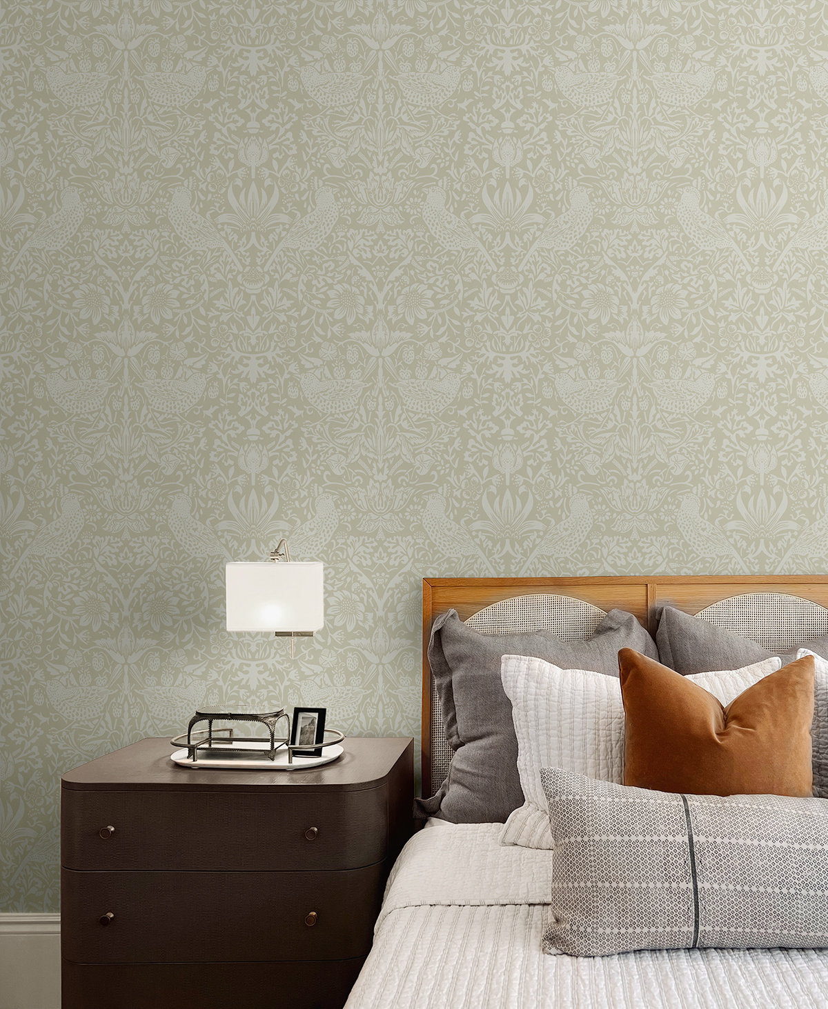 Red Barrel Studio Neutral Tonal Bird Garden Peel And Stick Wallpaper ...