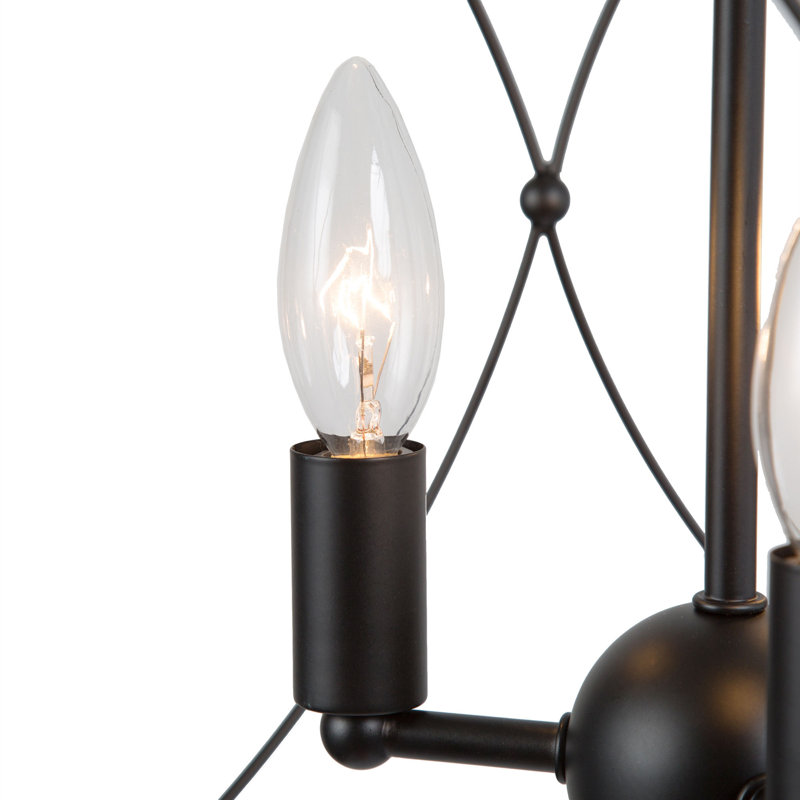 Atsumi 3 - Light Unique/Statement Drum Chandelier, Black