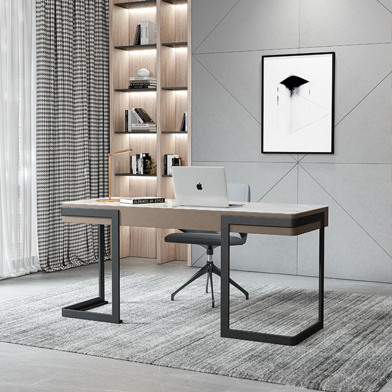 Bureau d'écriture italien en ardoise minimaliste italien, H 29,53 po x l 62,99 po x P 23,62 po