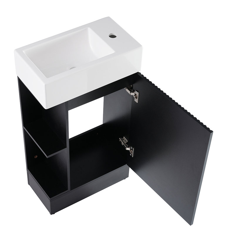 Armoire de meuble-lavabo avec tablette à deux niveaux