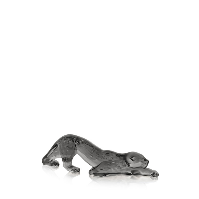 Zeila Panther Figurine, Gray, 2.44" H x 8.27" W x 1.77" D