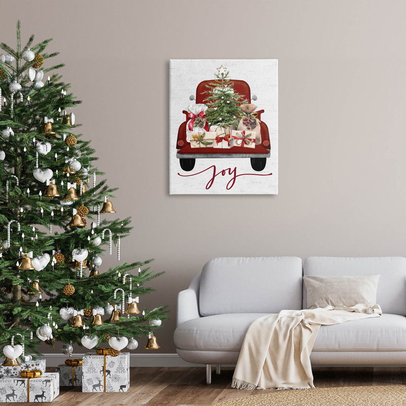 Art mural sur toile Joy Holiday, H 40 po x l 30 po x P 1,5 po
