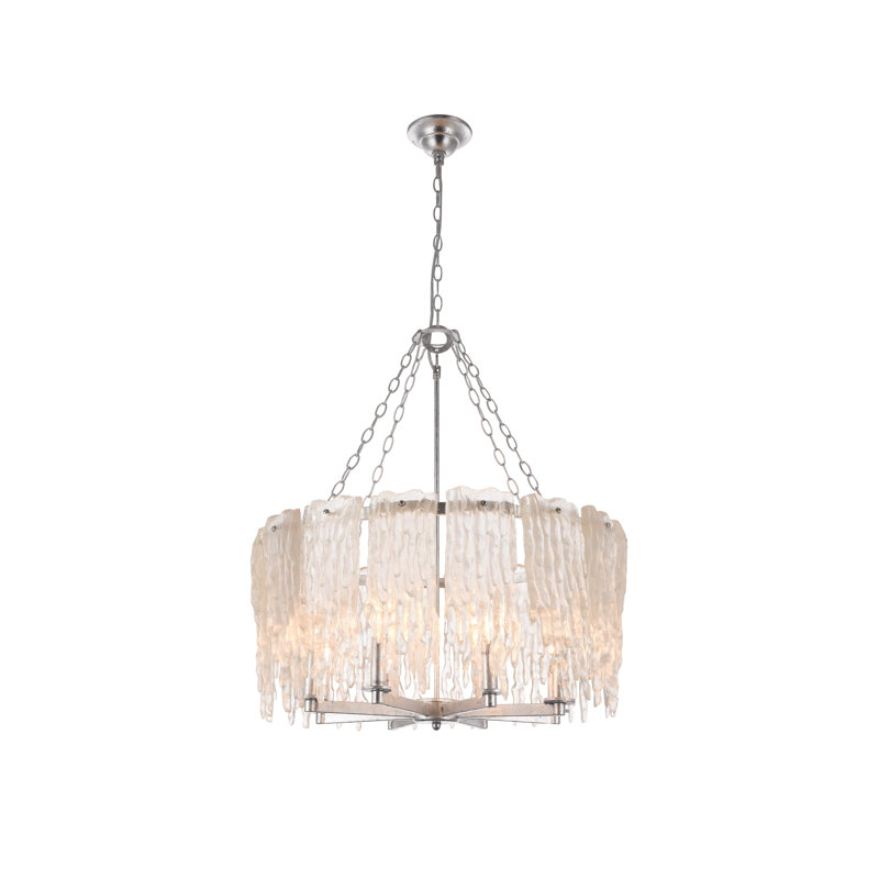 Lustre en verre 8 lumières Transitional