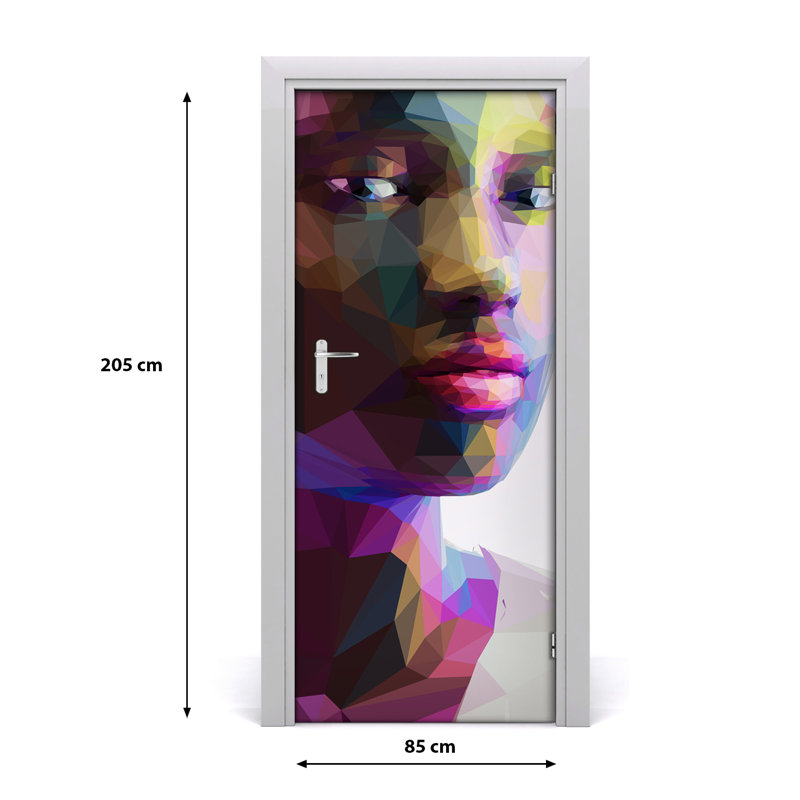 Abstraction Woman Door Decal