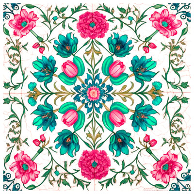 Édredon floral à motif mandala
