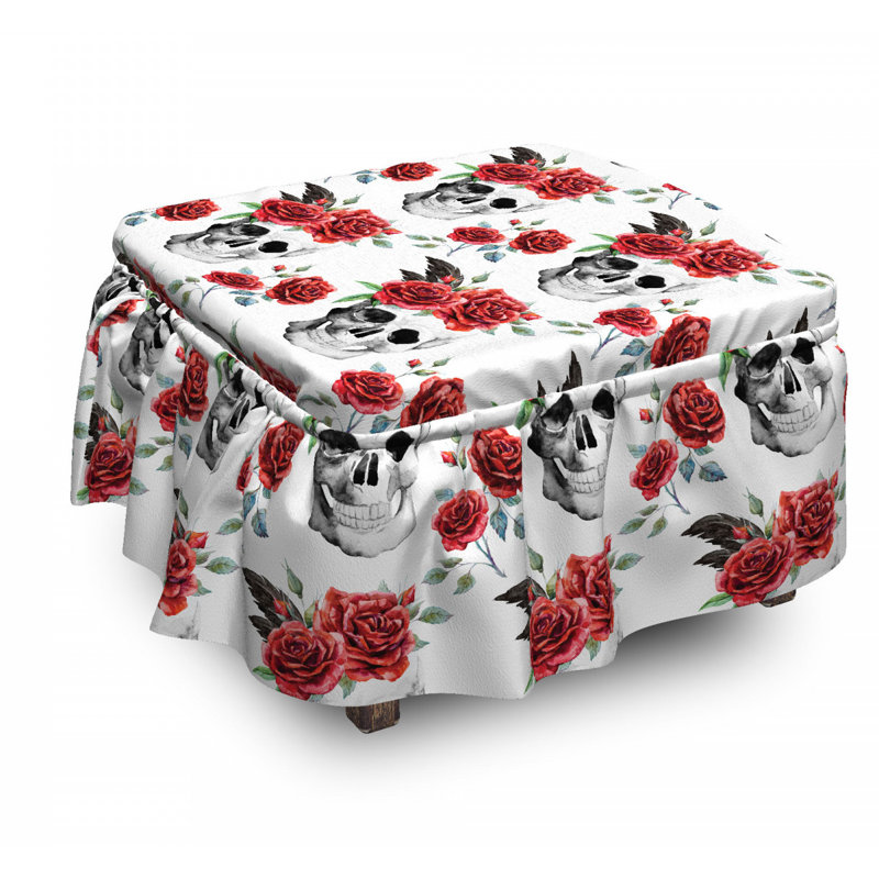 Ensemble de housse pour repose-pieds à coussins carrés 2 pièces rose gothic