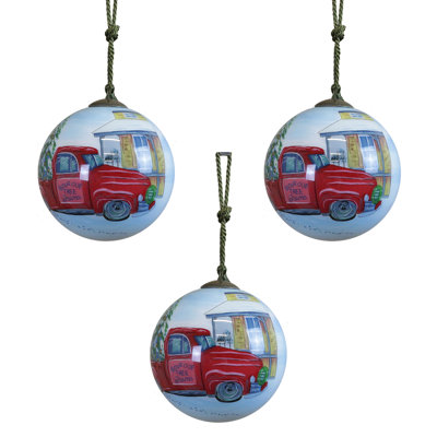 4'' Handmade Glass Ball Ornament