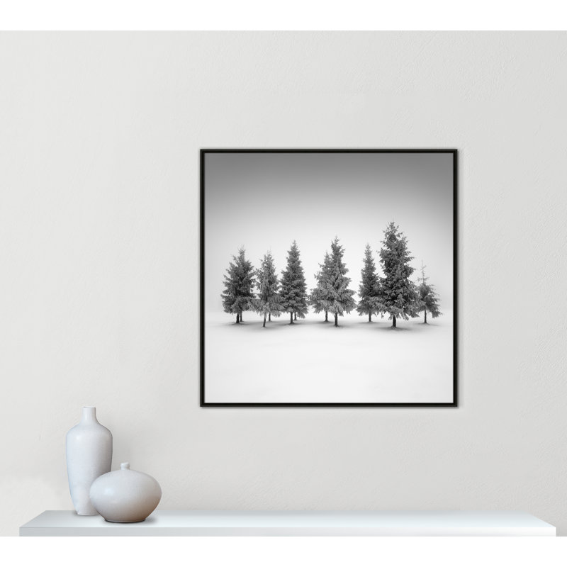 Impression d'épinette par Daniel, 41.5'' W x 41.5'' H, Framed Canvas, Espresso Floater