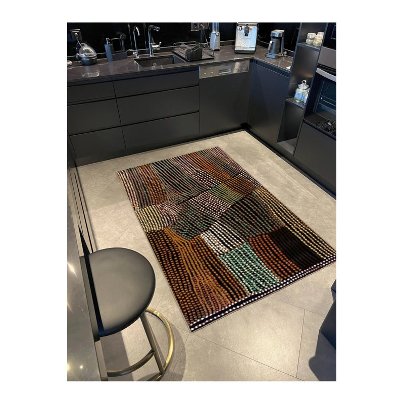 Mixed Color Spring Flowing Themed Decorative Washable Carpet Miravip9045, Rectangle 3'4" x 6'7"