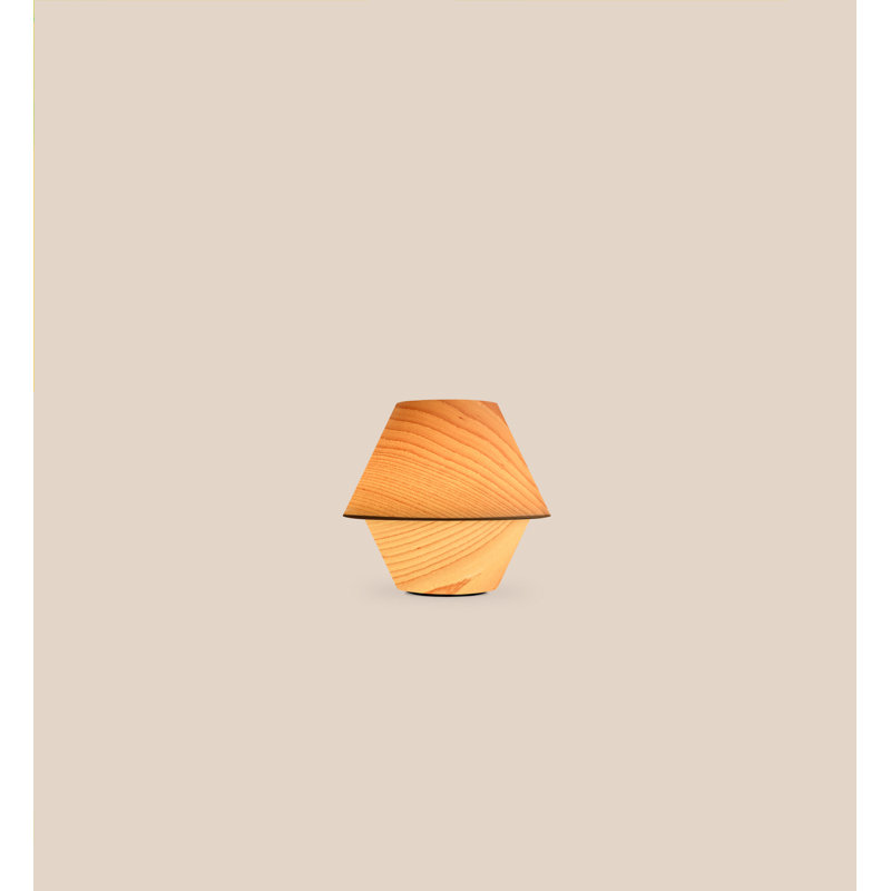 Hotel Simple Table Lamp, 8.9" Dia., Natural Beech, Non-Dimmable