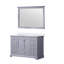 Meuble-lavabo gris foncé 48 po - Plateau en marbre, miroir 46 inclus, miroir d'usure et de dommages, portes à fermeture douce, teinture