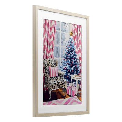 «Trendy Glam Christmas», reproduction encadrée sous verre, design par Arlington Prints